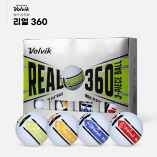 25 NEW 볼빅 리얼360 3피스 12구 골프공 360퍼팅라인 로고인쇄
